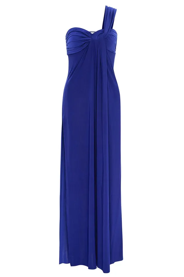 Women MISA Los Angeles Dresses THORA DRESS Cobalt Blue Venezia