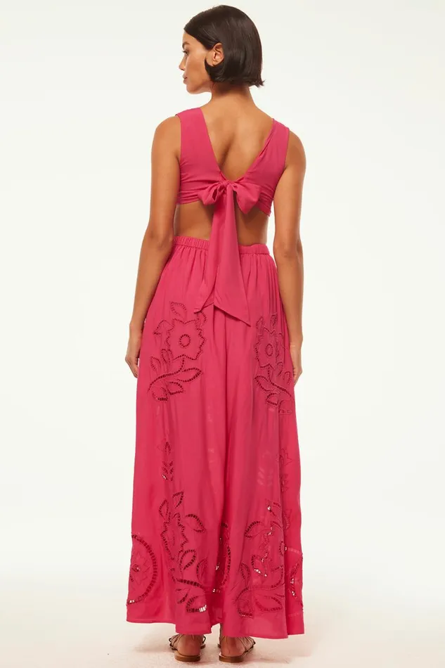 Women MISA Los Angeles Dresses VALENCIA DRESS Pink Eyelet