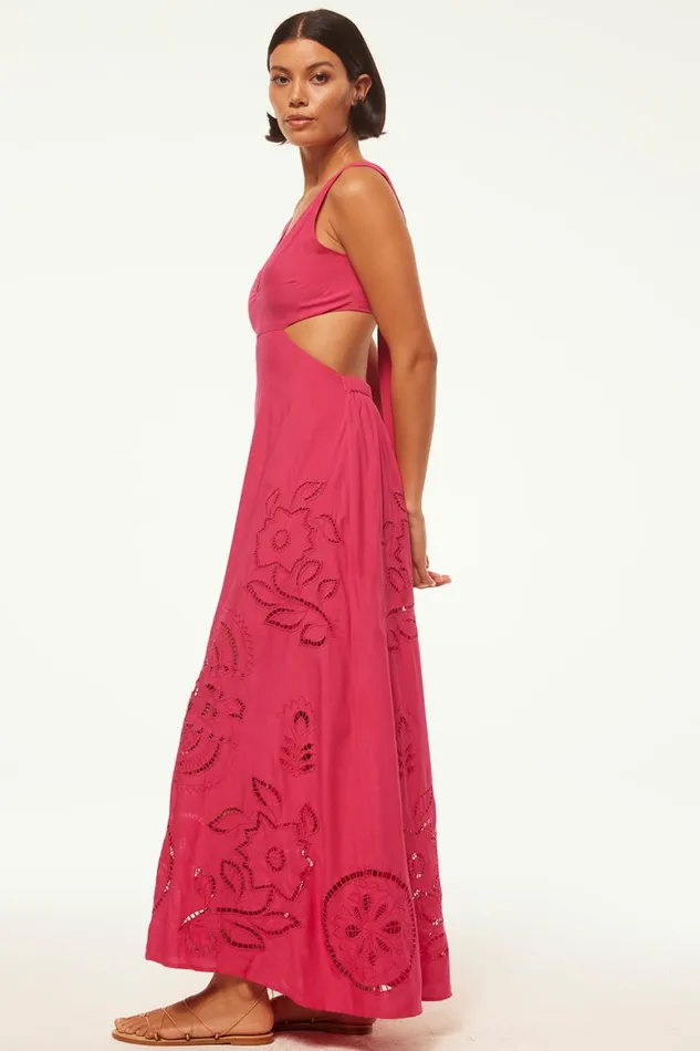 Women MISA Los Angeles Dresses VALENCIA DRESS Pink Eyelet