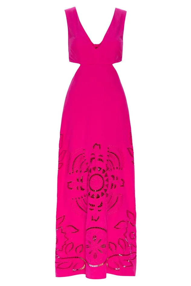 Women MISA Los Angeles Dresses VALENCIA DRESS Pink Eyelet