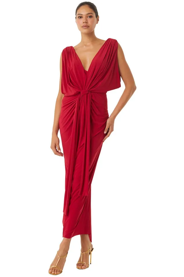 Women MISA Los Angeles Dresses XENIA DRESS Lipstick Red