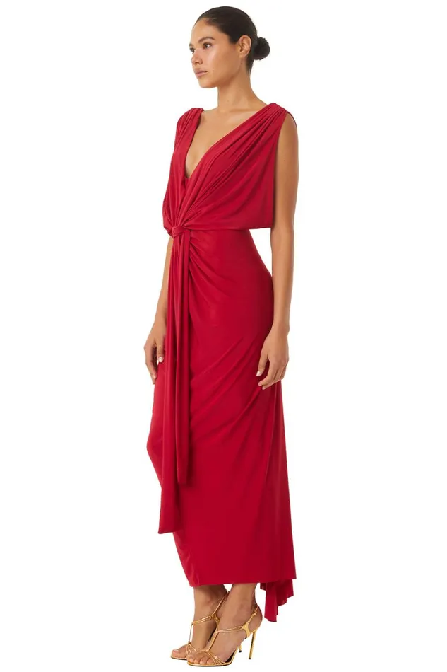 Women MISA Los Angeles Dresses XENIA DRESS Lipstick Red
