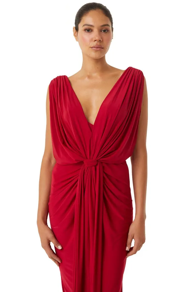 Women MISA Los Angeles Dresses XENIA DRESS Lipstick Red
