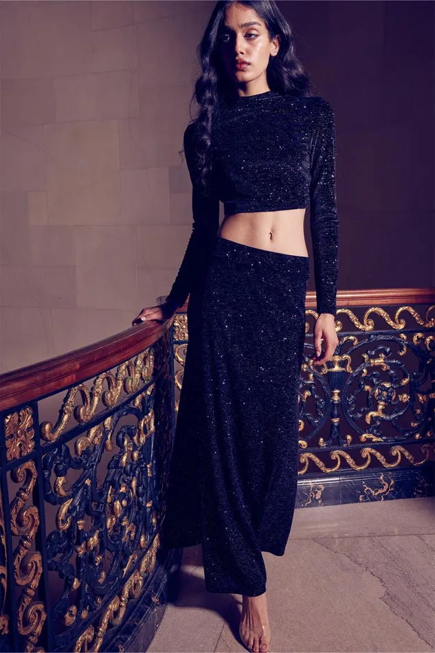 Women MISA Los Angeles Matching Sets EKAT SKIRT Astral Dusted