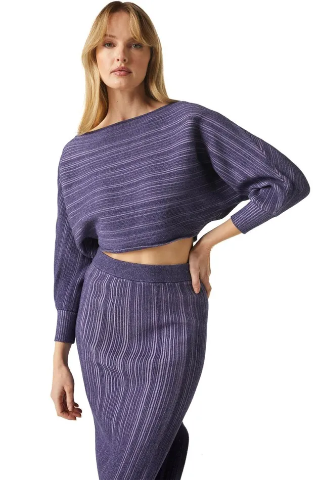 Women MISA Los Angeles Matching Sets GLORIA SKIRT Blackskinny Latte