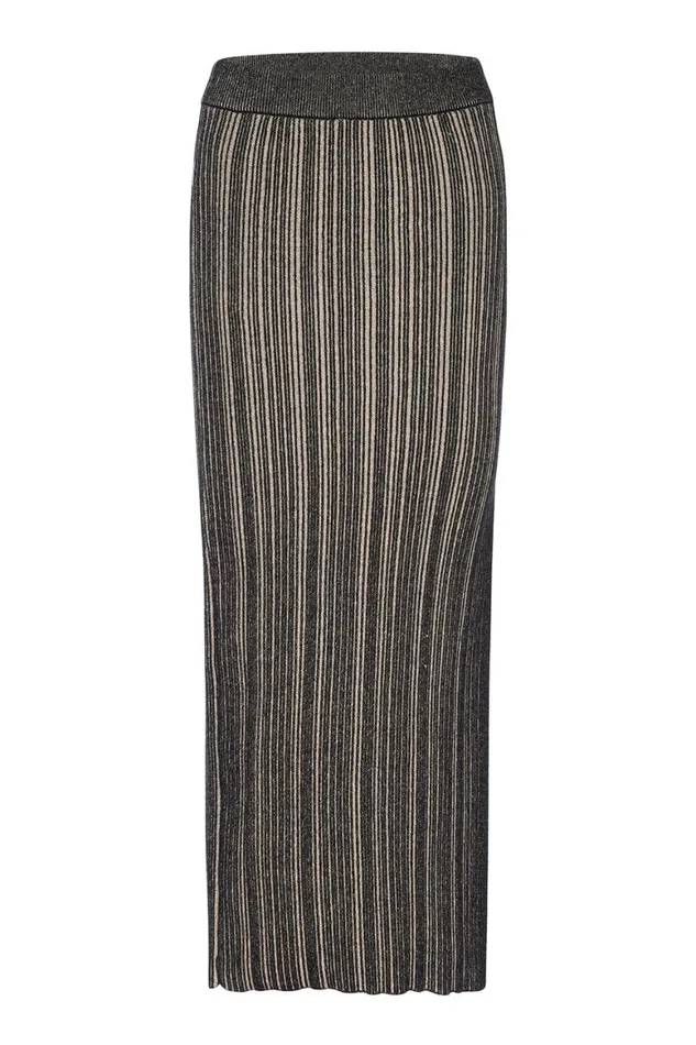 Women MISA Los Angeles Matching Sets GLORIA SKIRT Blackskinny Latte
