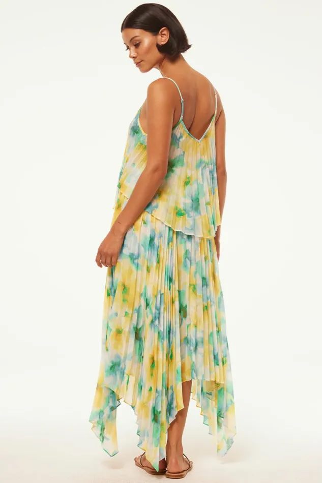 Women MISA Los Angeles Matching Sets NOEMI TOP Citron Watercolor