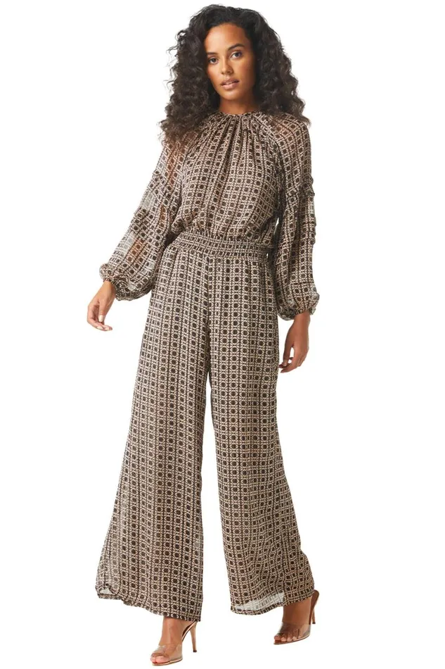 Women MISA Los Angeles Pants FREDA PANT Lattice Tile