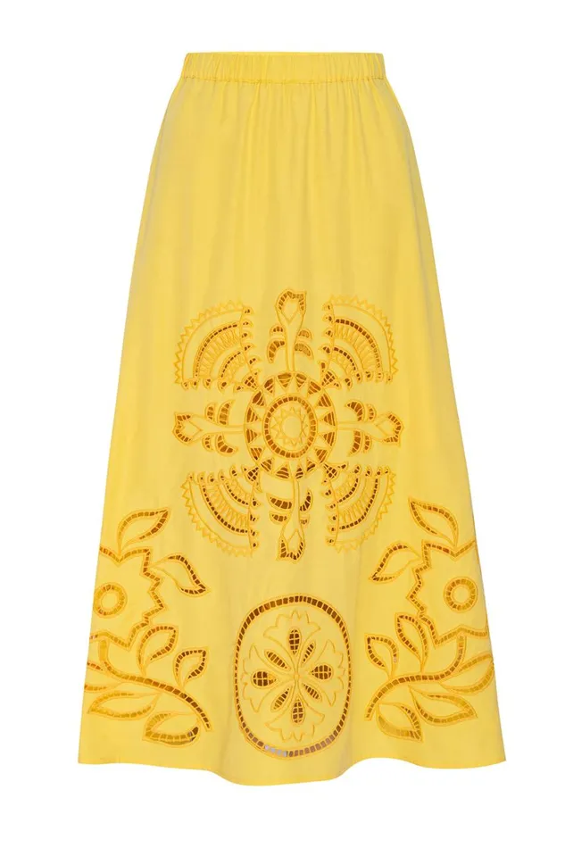 Women MISA Los Angeles Skirts and Shorts ANALISSE SKIRT Pink Eyelet