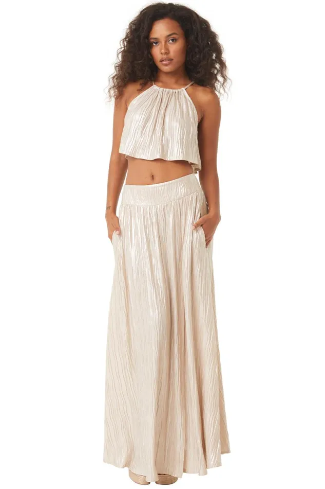 Women MISA Los Angeles Skirts and Shorts BALENA SKIRT Mother Of Pearl