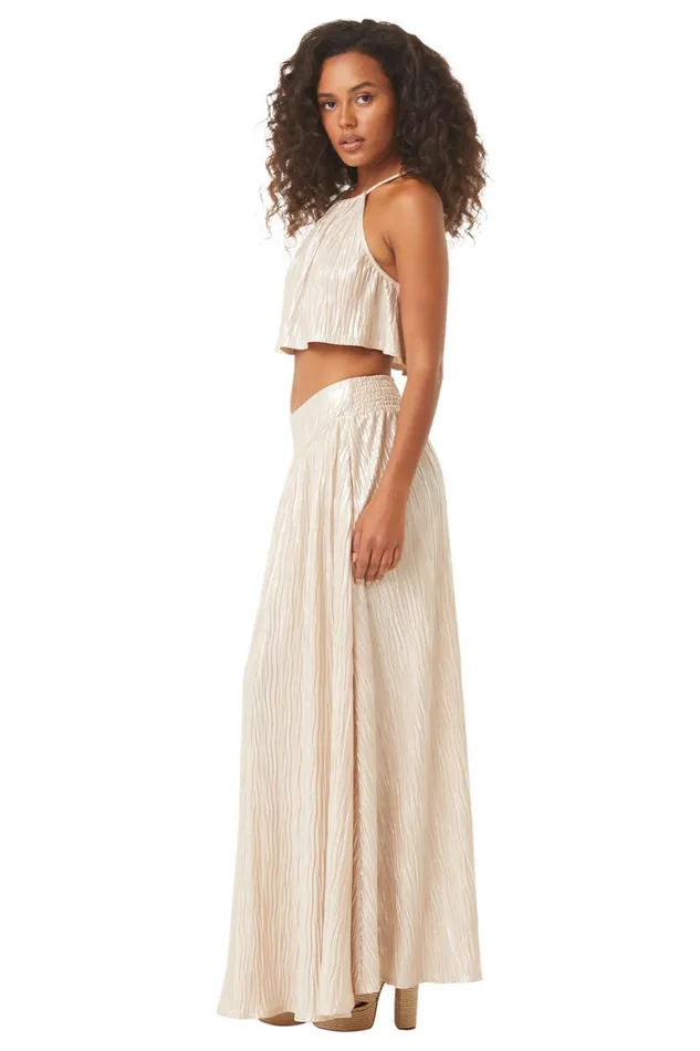 Women MISA Los Angeles Skirts and Shorts BALENA SKIRT Mother Of Pearl