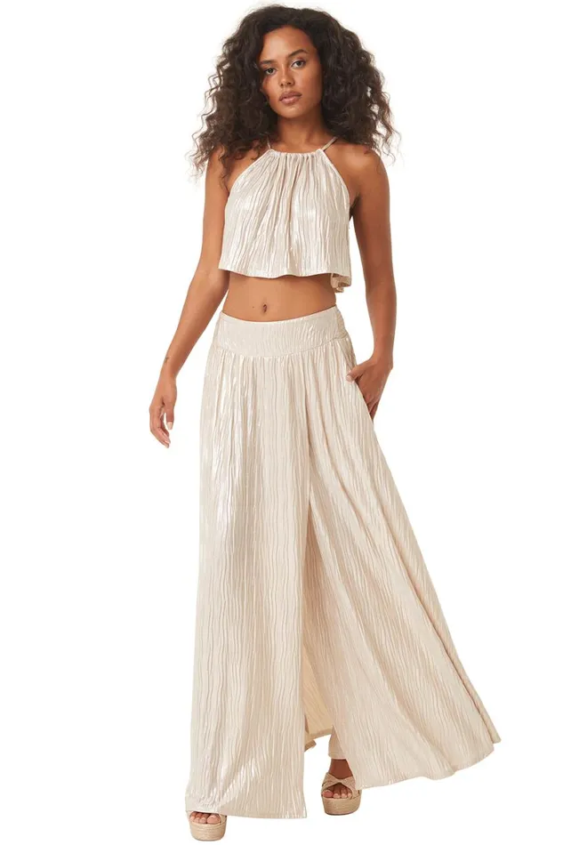 Women MISA Los Angeles Skirts and Shorts BALENA SKIRT Mother Of Pearl