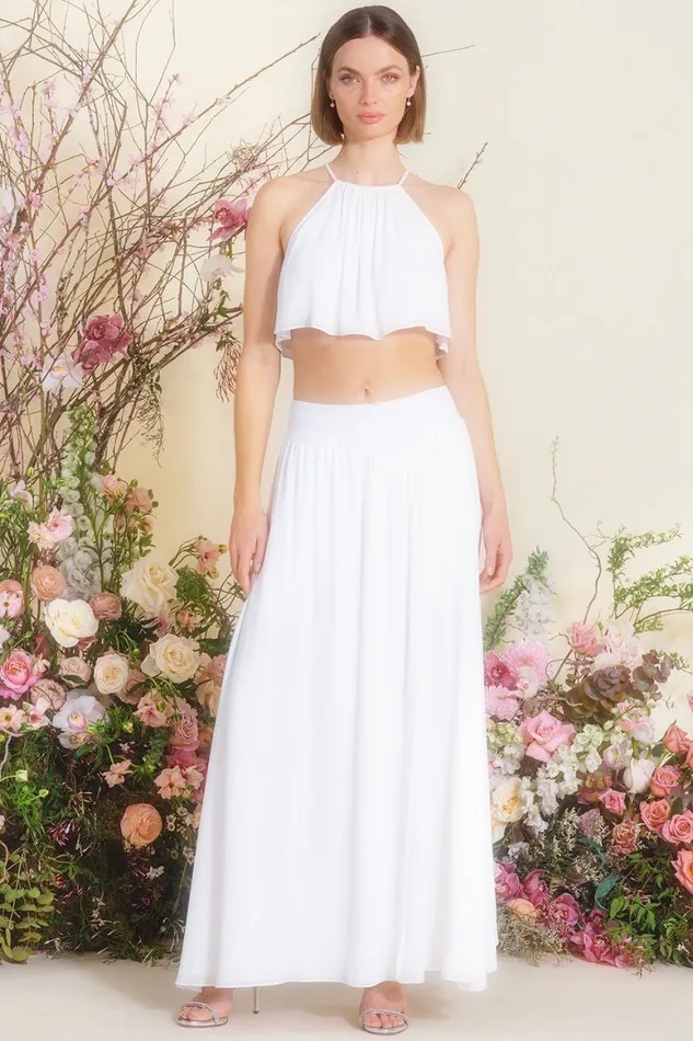 Women MISA Los Angeles Skirts and Shorts BALENA SKIRT White