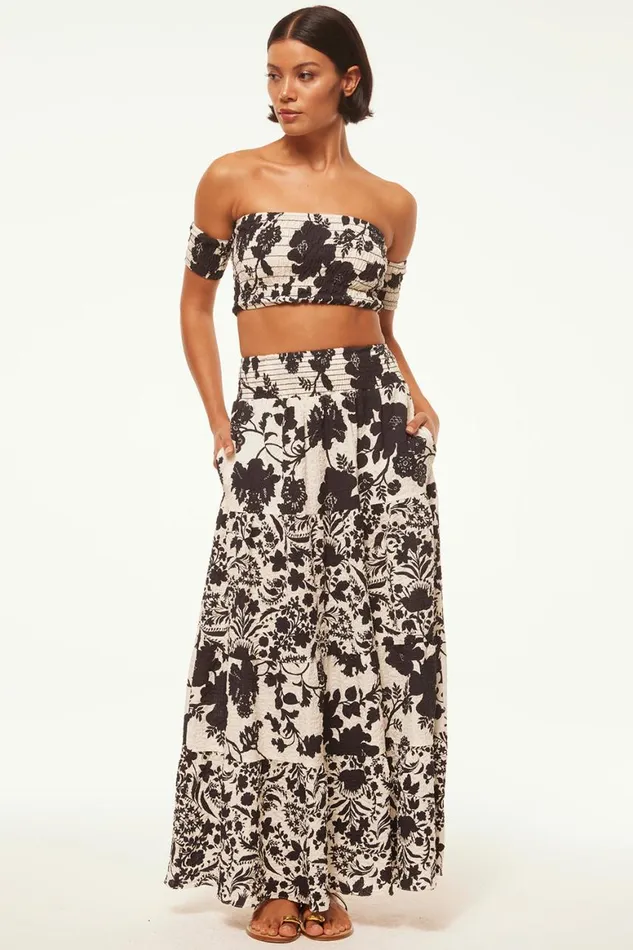 Women MISA Los Angeles Skirts and Shorts YELENA SKIRT Flora Negra