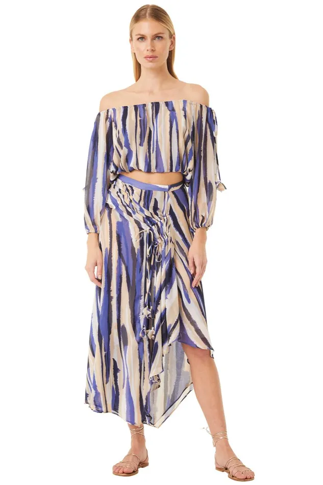 Women MISA Los Angeles Skirts and Shorts ZULIKA SKIRT Striped Instinct