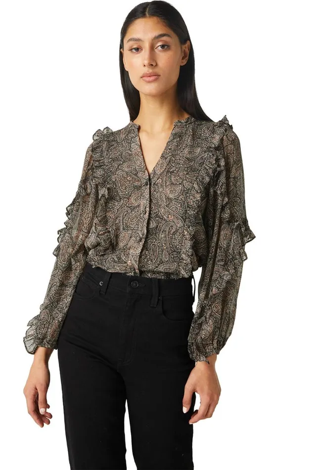 Women MISA Los Angeles Tops ALBERTINA TOP Paisley Shimmer
