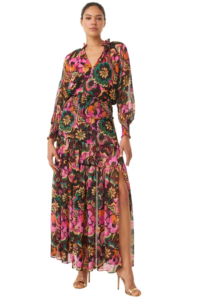 Women MISA Los Angeles Tops ALEXIS TOP Flora Groove Chiffon