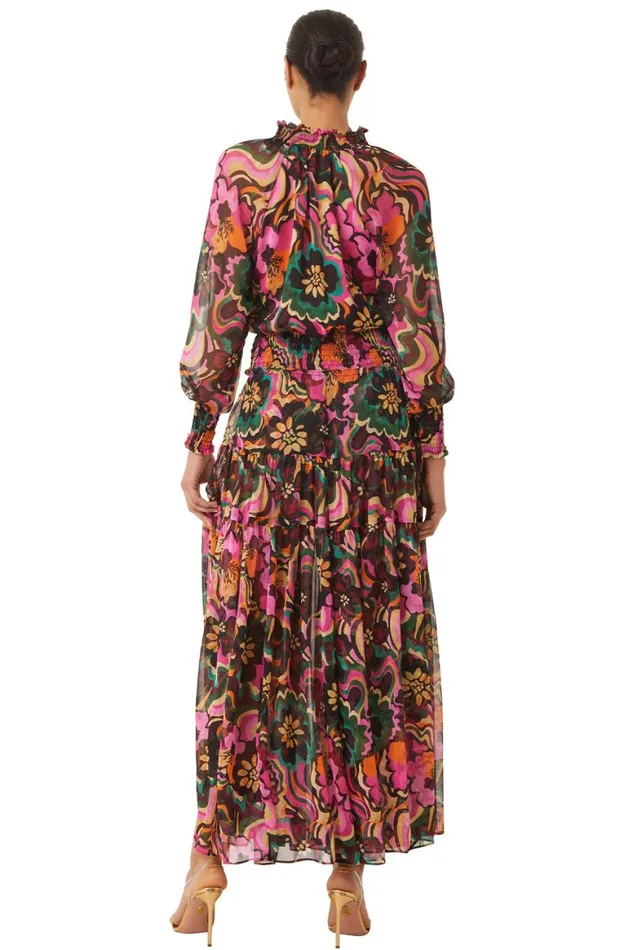 Women MISA Los Angeles Tops ALEXIS TOP Flora Groove Chiffon
