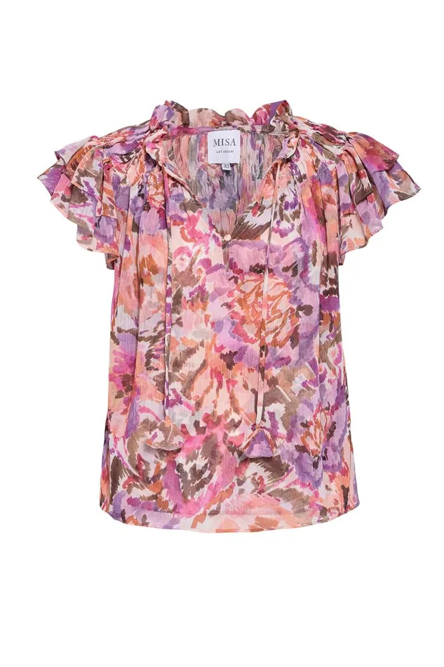 Women MISA Los Angeles Tops ALMA TOP Sunset Blooms