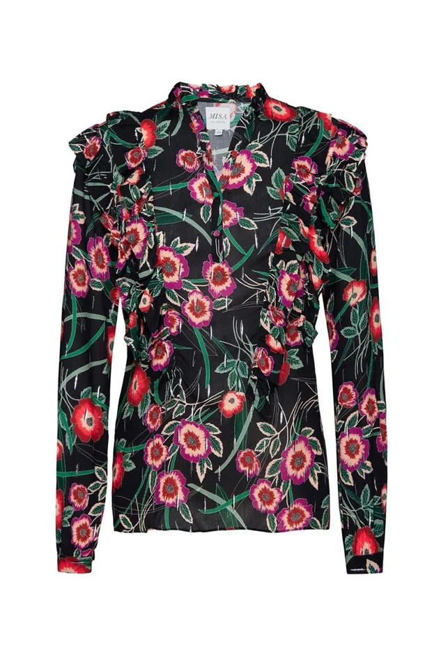 Women MISA Los Angeles Tops ASTRID TOP Anemone Awe