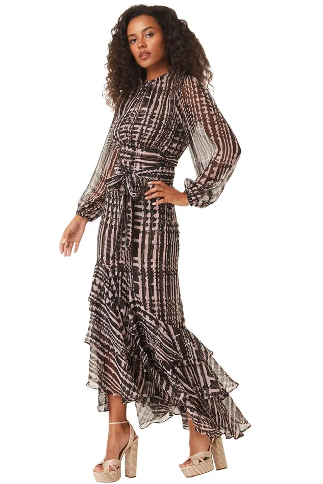 Women MISA Los Angeles Tops BEATRIZ TOP Holiday Abstraction