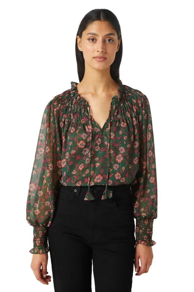 Women MISA Los Angeles Tops CLIO TOP Evergreen Blooms