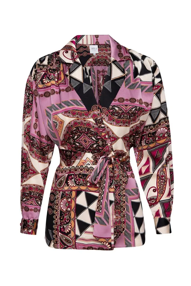 Women MISA Los Angeles Tops FARAH JACKET Leonardo Patchwork