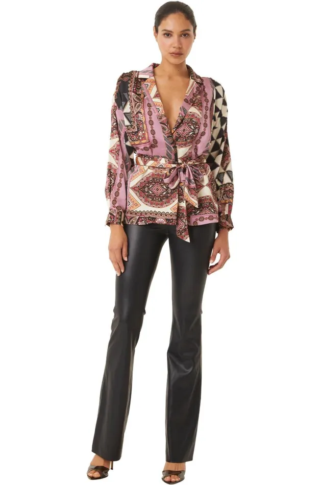 Women MISA Los Angeles Tops FARAH JACKET Leonardo Patchwork