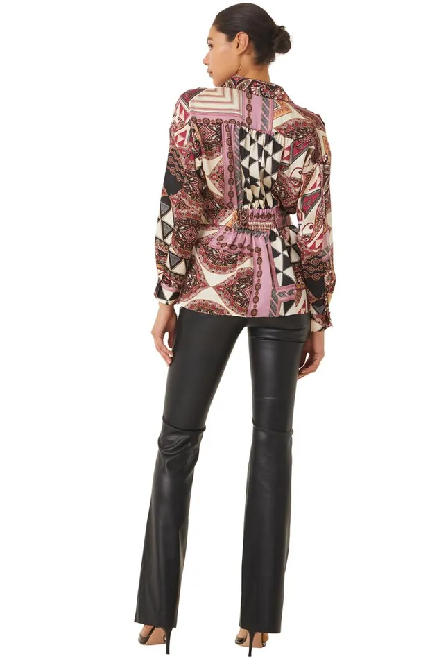 Women MISA Los Angeles Tops FARAH JACKET Leonardo Patchwork