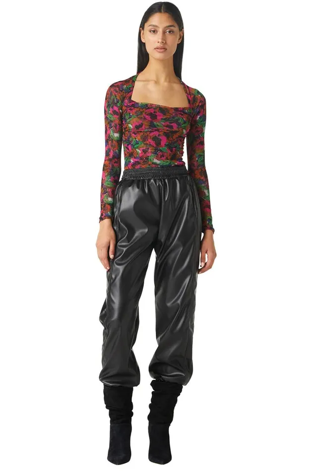 Women MISA Los Angeles Tops HAYWORTH BODYSUIT Jewel Tone Flora