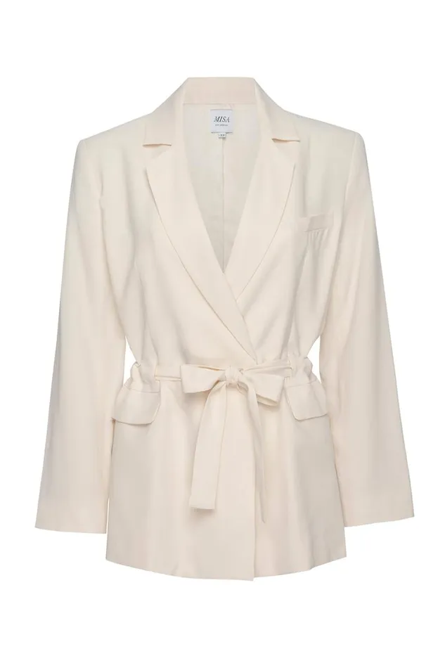 Women MISA Los Angeles Tops KELSEY JACKET Ivory