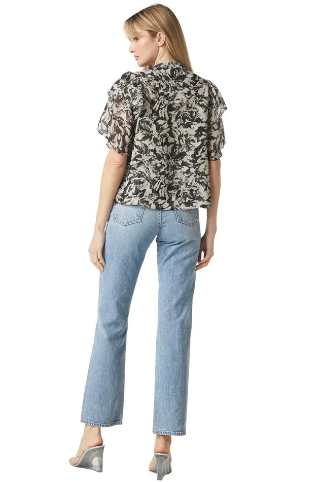 Women MISA Los Angeles Tops LIVIA TOP Tonal Abstract