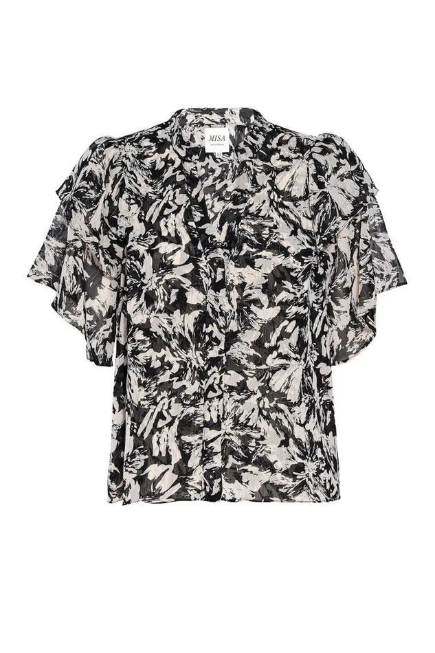 Women MISA Los Angeles Tops LIVIA TOP Tonal Abstract