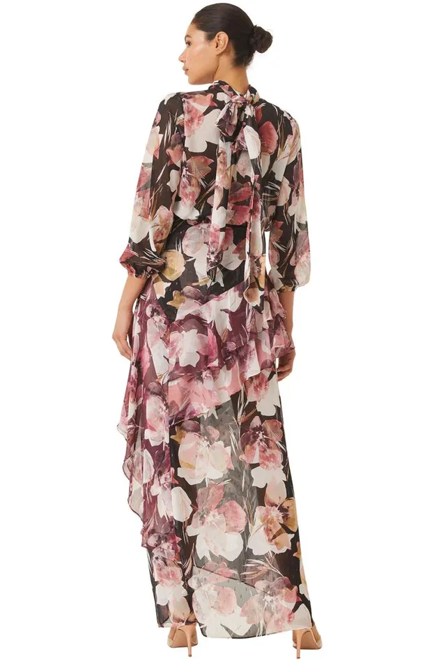 Women MISA Los Angeles Tops LULU TOP Flora Tropical Black