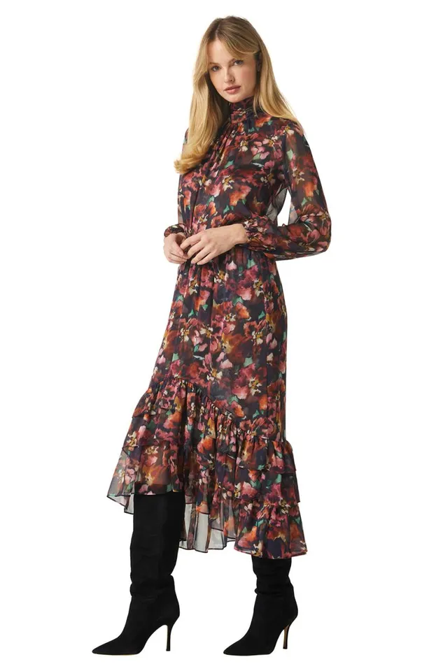 Women MISA Los Angeles Tops LULU TOP Libra Fleur Chiffon