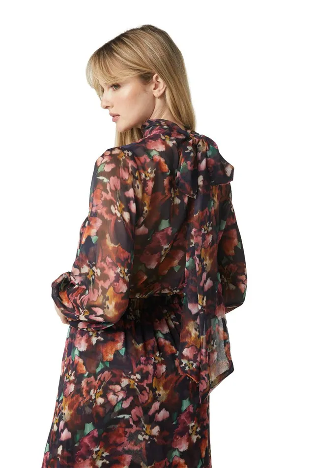 Women MISA Los Angeles Tops LULU TOP Libra Fleur Chiffon