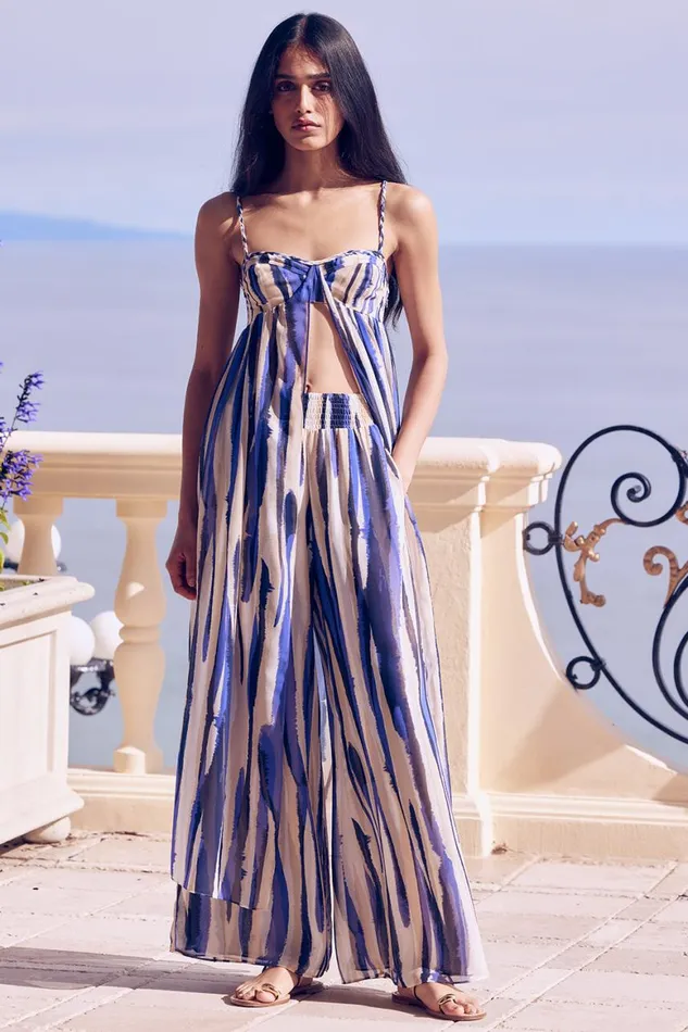 Women MISA Los Angeles Tops MAYTE TOP Striped Instinct