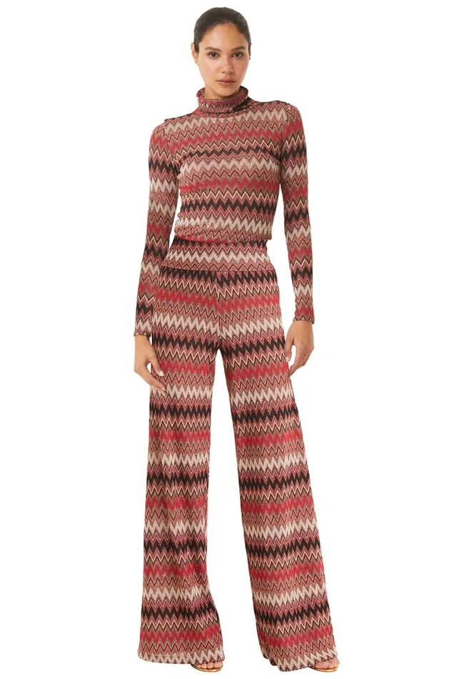 Women MISA Los Angeles Tops NADJA TOP Winter Chevron