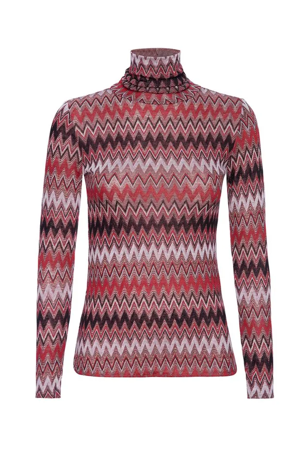 Women MISA Los Angeles Tops NADJA TOP Winter Chevron