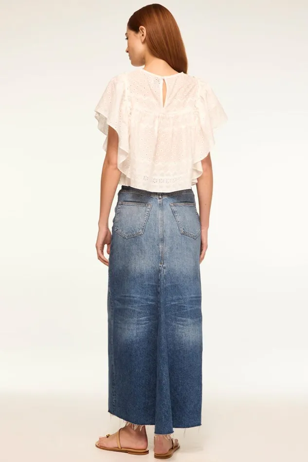 Women MISA Los Angeles Tops PENELOPE TOP White Eyelet