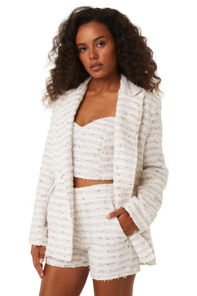 Women MISA Los Angeles Tops PENNY BLAZER Winter White