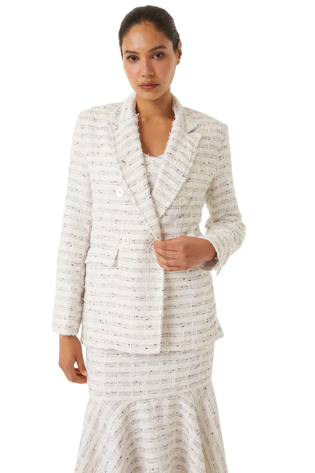 Women MISA Los Angeles Tops PENNY BLAZER Winter White
