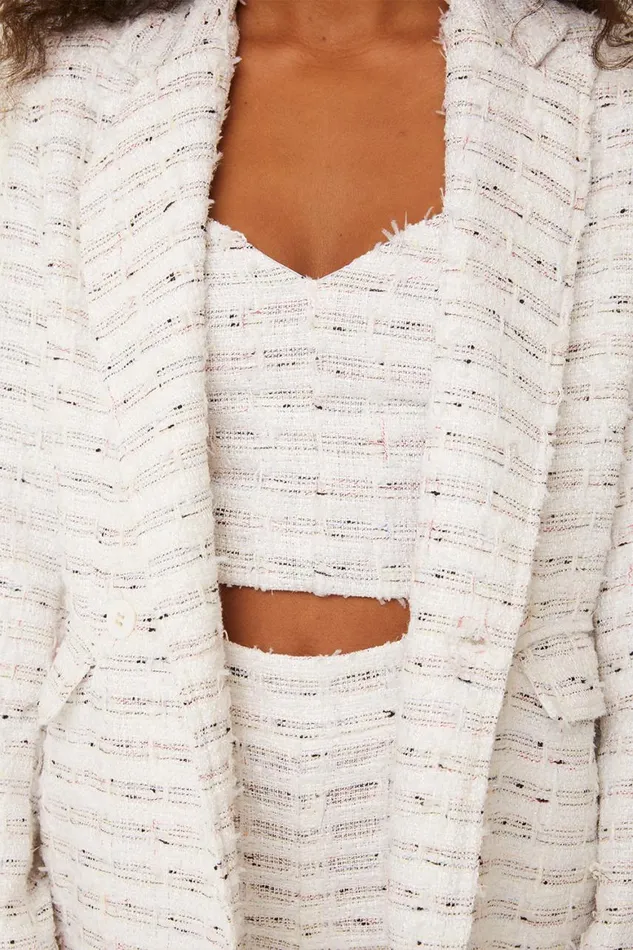 Women MISA Los Angeles Tops PENNY BLAZER Winter White