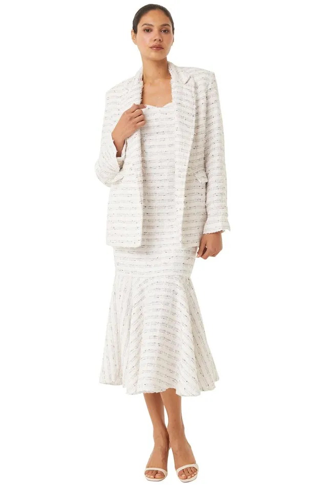 Women MISA Los Angeles Tops PENNY BLAZER Winter White