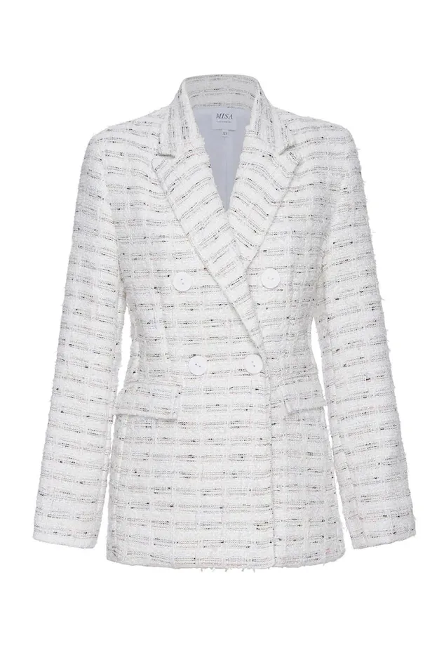 Women MISA Los Angeles Tops PENNY BLAZER Winter White