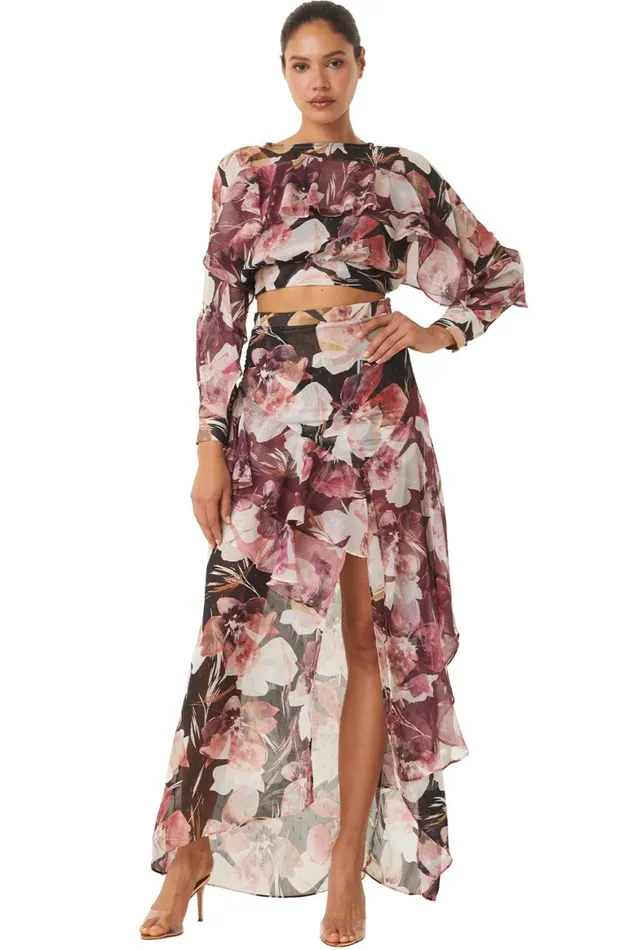 Women MISA Los Angeles Tops SILVANA TOP Flora Tropical Mix