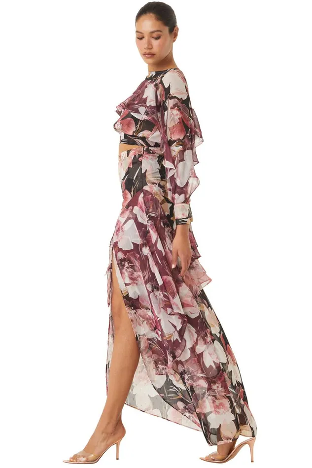 Women MISA Los Angeles Tops SILVANA TOP Flora Tropical Mix