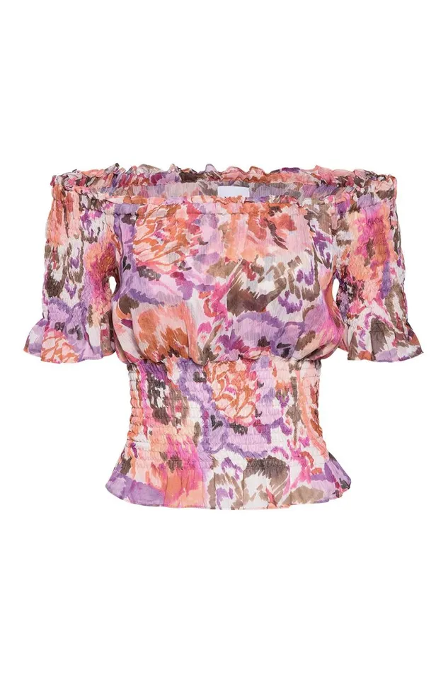Women MISA Los Angeles Tops TOULAH TOP Sunset Blooms