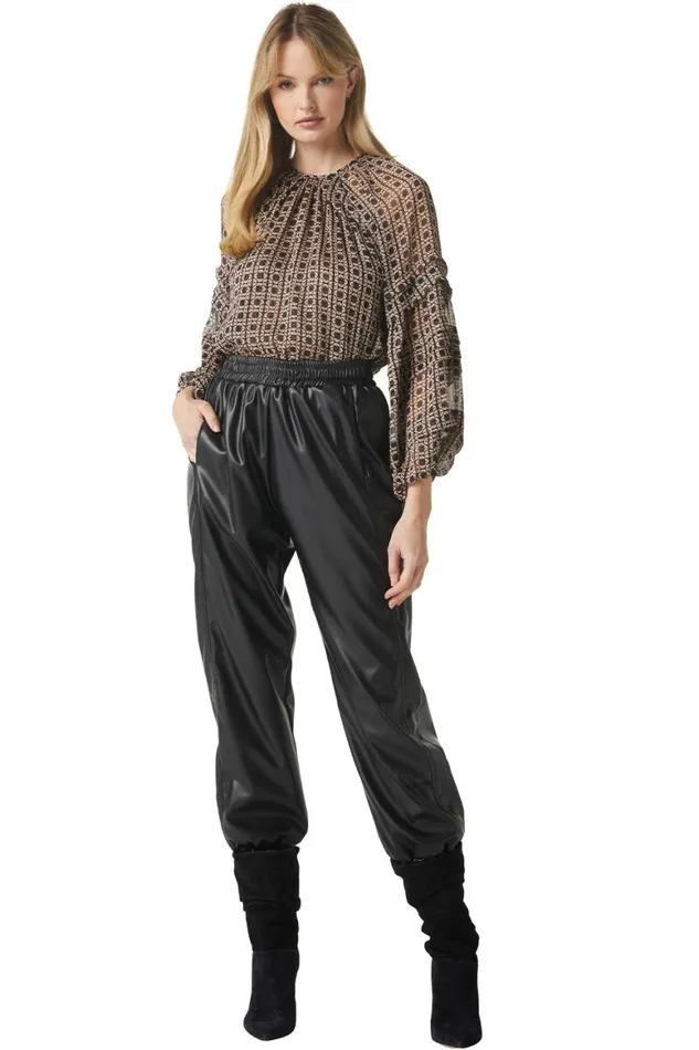 Women MISA Los Angeles Tops VICTOIRE TOP Lattice Tile