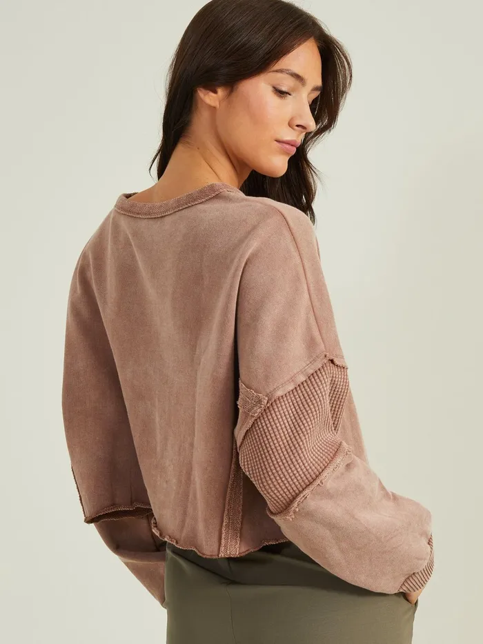 Women Missing Piece Cropped Pullover Nutmeg Altar039d State Activewear